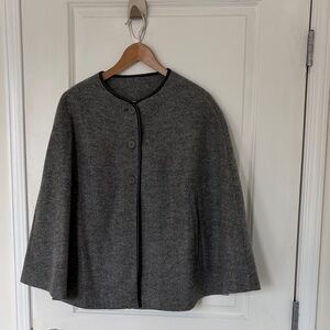 Twik Charcoal Cape Coat